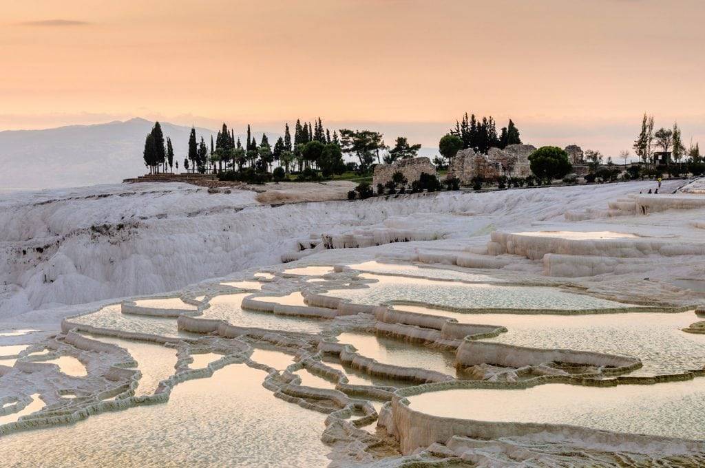 Travertine Formation In Turkey