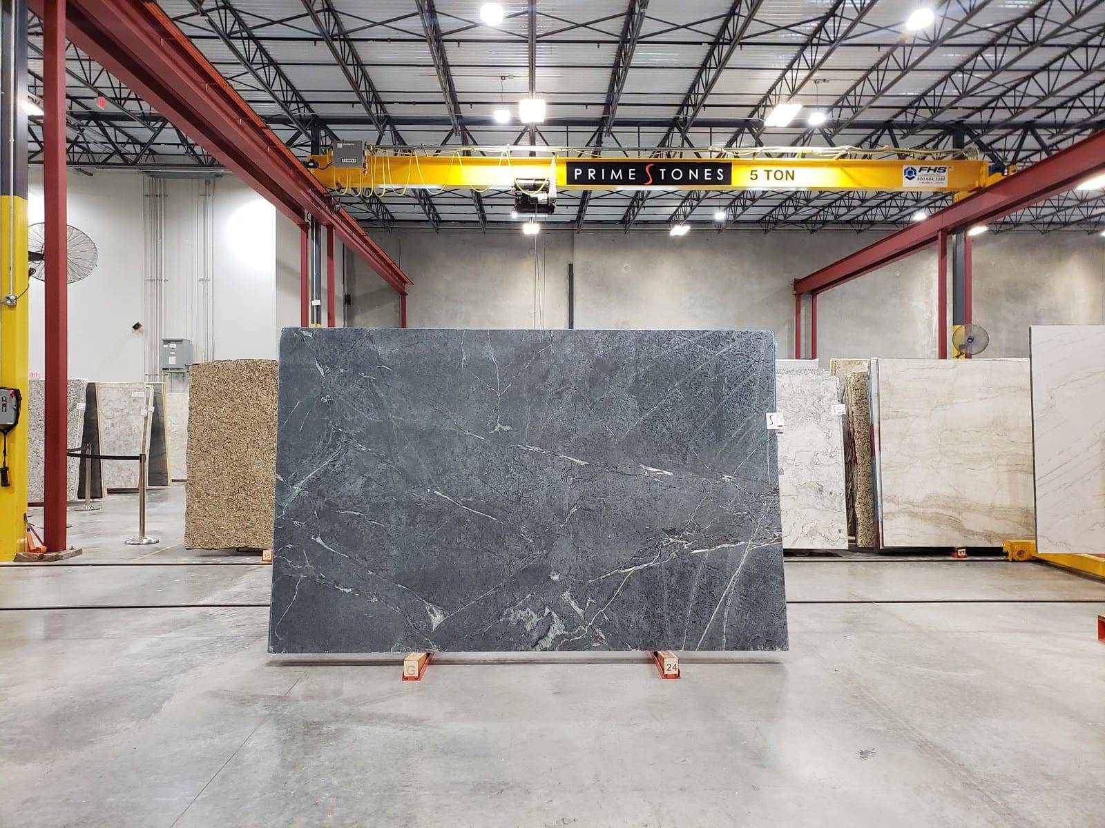 Soapstone slab in Primestones® showroom