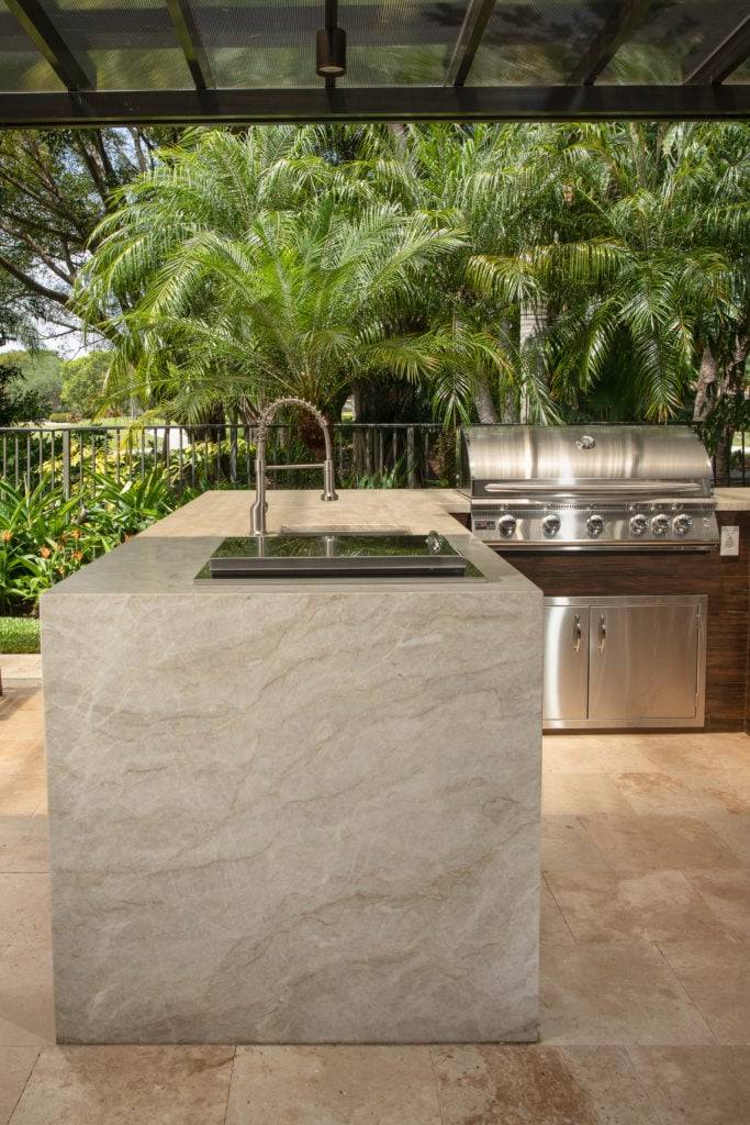 Weston Home – Taj Mahal Quartzite Outdoor Kitchen