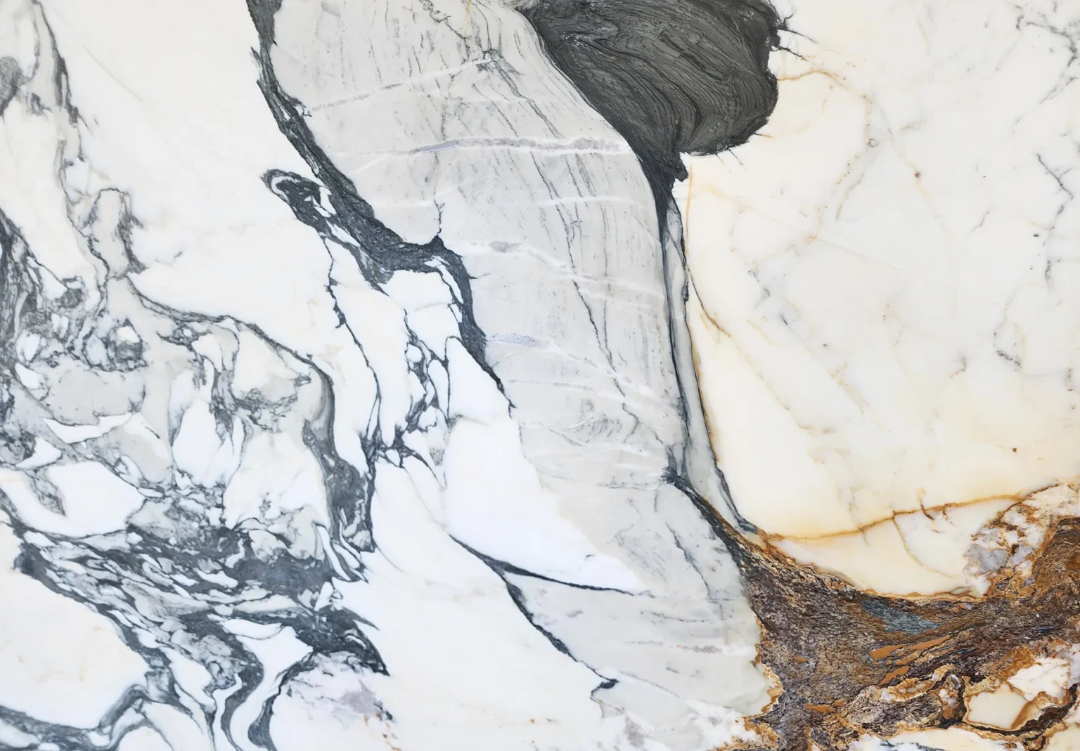 Calacatta Picasso (Leathered) Marble Closeup