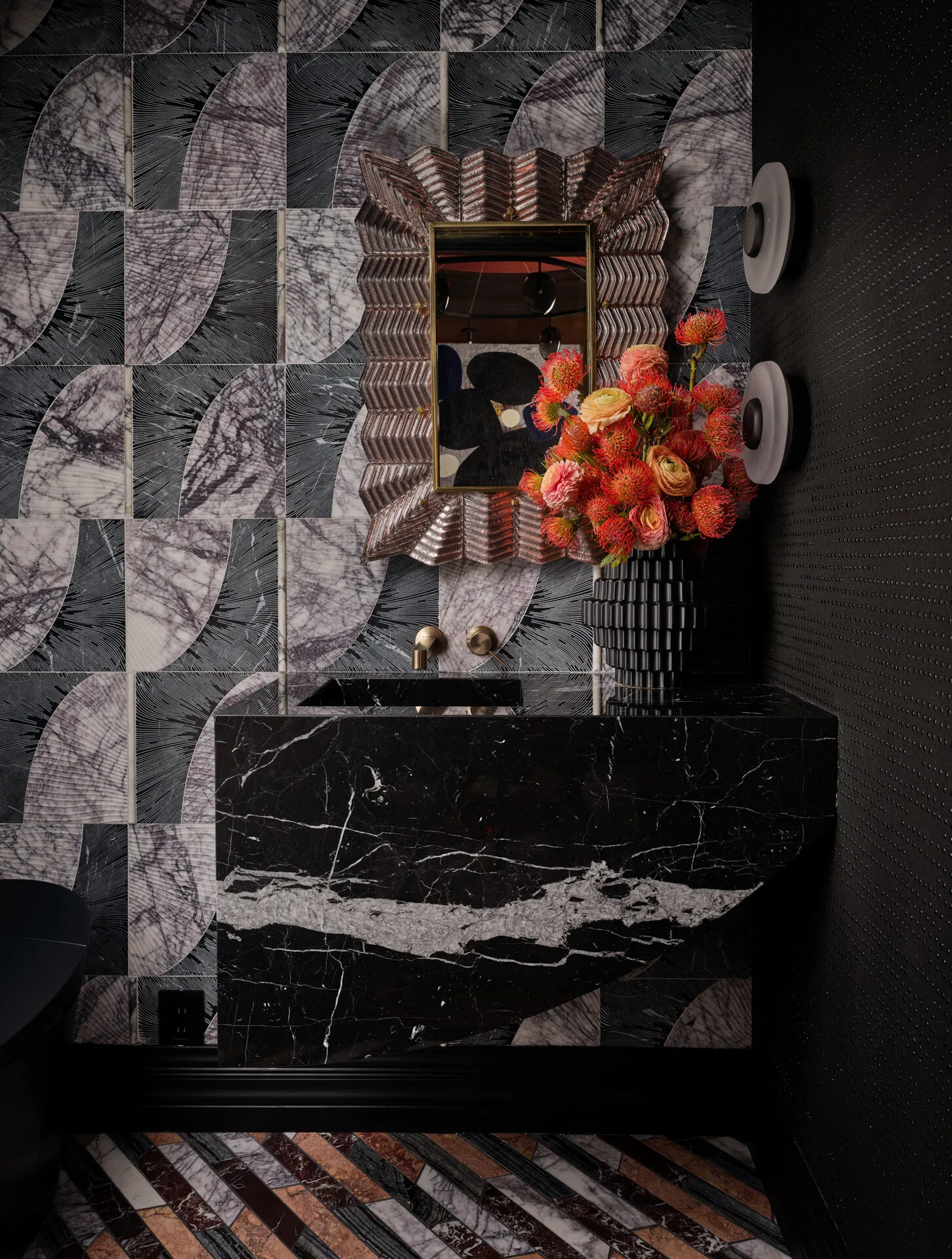 Nero Marquina Marble Vanity